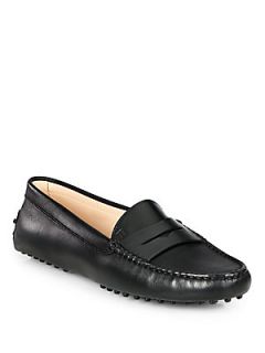 Tods Nappa Leather Gommini Moccasin Drivers   Black
