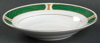 Sango Malachite Coupe Soup Bowl, Fine China Dinnerware   Majesty,Green & Gold Bo