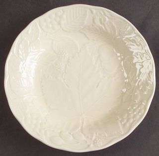 Nikko Woodbury Ivory Salad Plate, Fine China Dinnerware   All Ivory, Embossed Fr