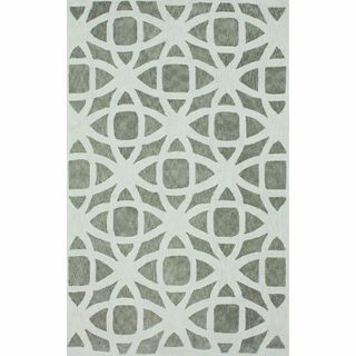 Nuloom Handmade Modern Abstract Trellis Ivory Cotton Rug (5 X 8) (SilverPattern AbstractTip We recommend the use of a non skid pad to keep the rug in place on smooth surfaces.All rug sizes are approximate. Due to the difference of monitor colors, some r