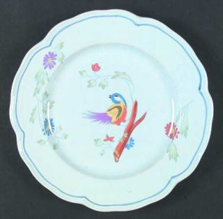 Longchamp Perouges Dinner Plate, Fine China Dinnerware   French Heritage,Bird&Br
