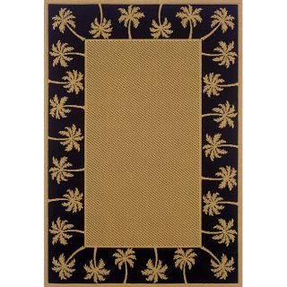 Laguna Beige/ Black Polypropylene Rug (73 X 106) (BeigePattern BorderMeasures 0.375 inch thickTip We recommend the use of a non skid pad to keep the rug in place on smooth surfaces.All rug sizes are approximate. Due to the difference of monitor colors, 