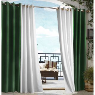 Outdoor Decor Gazebo Grommet Outdoor Curtain Panel White   70315 109 50X108 
