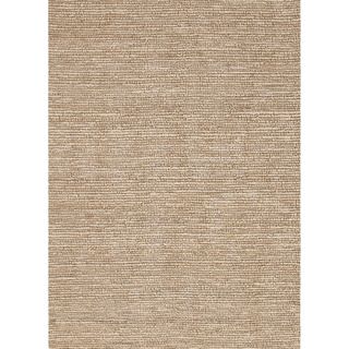 Hand woven Naturals Solid Pattern Ivory Wool Rug (36 X 56)