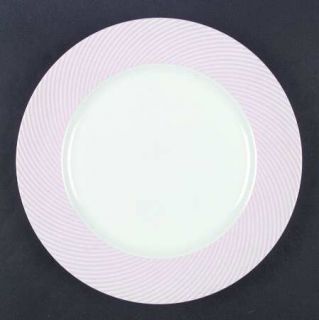 Sasaki China Regency Pink Dinner Plate, Fine China Dinnerware   Pink Ribbed Bord