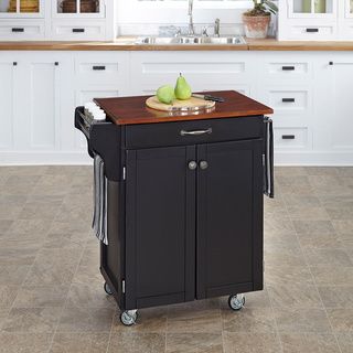 Black Finish Cherry Top Cuisine Cart