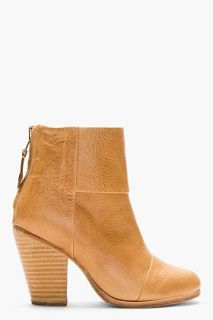 Rag And Bone Camel Leather Classic Newbury Ankle Boots