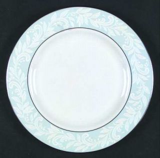 Lenox China Hope Salad Plate, Fine China Dinnerware   Debut,White Scrolls,Blue R