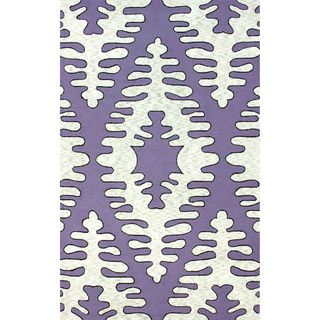 Nuloom Hand hooked Purple/ Grey Wool blend Rug (5 X 8)