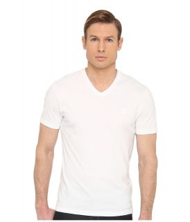 Versace Collection Solid V Neck Tee Mens T Shirt (White)