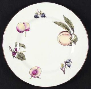Royal Worcester Burbank Dinner Plate, Fine China Dinnerware   Various Fruits, Go