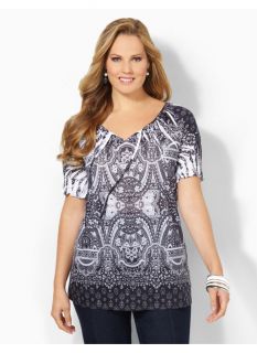 Catherines Plus Size Cathedral Peasant   Womens Size 0X, Black