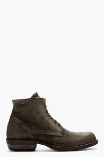 Fiorentini And Baker Grey Suede Carnaby Ankle Boots