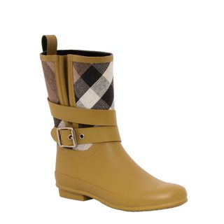 Burberry 3915083 Check Detail Belted Rain Boots