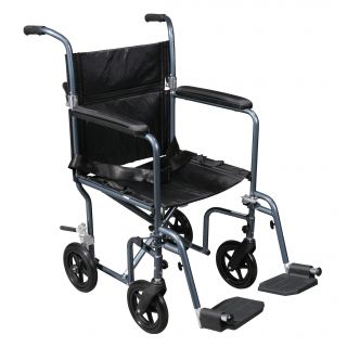 Drive Medical Deluxe Lightweight Transport Wheelchair With Removable Wheels