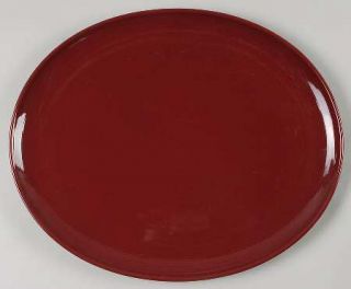 Nancy Calhoun Solid Color Raspberry 14 Oval Serving Platter, Fine China Dinnerw