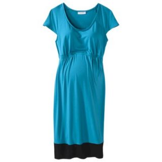 Liz Lange for Target Maternity Short Sleeve Dress   Teal/Black XL