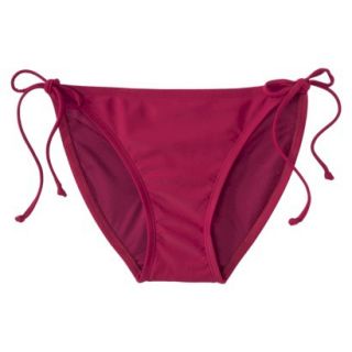 Xhilaration Juniors Side Tie Swim Bottom  Maroon L