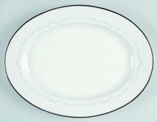 Noritake Irene 11 Oval Serving Platter, Fine China Dinnerware   White Flowers,G