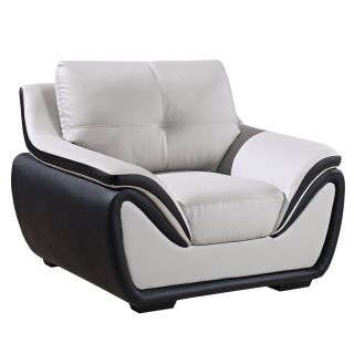 Grey/ Black Bonded Leather Chair