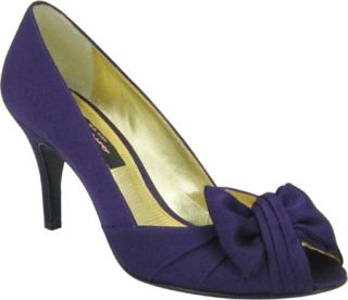 Womens Nina Culver   Grape Luster Satin Mid Heel Shoes