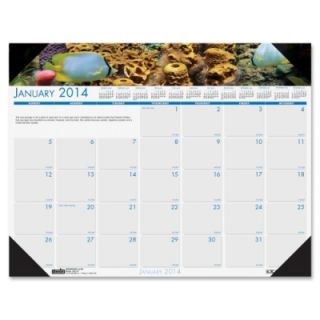 House Of Doolittle Sea Life Photographic Monthly Desk Pad Calendar