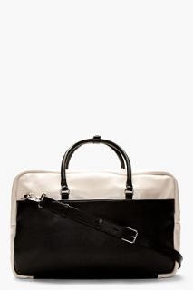 Marc By Marc Jacobs Black And Blush Leather Duffle Bag