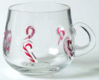 Artland Crystal Candy Cane Punch Cup   Red & White Candy Canes,Clear Body