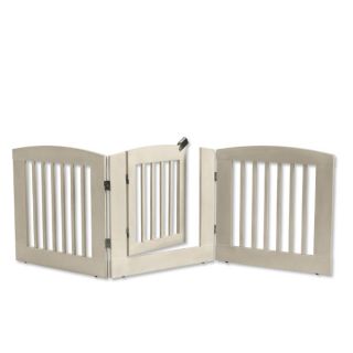 Three panel Dog Gate With Door / Only 24h Gate, Ivory