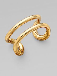 Giles & Brother Cortina Double Row Cuff Bracelet   Gold
