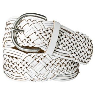 Merona Wide Braided Belt   White L