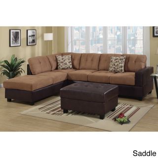 Veneto Double Trimmed Sectional Sofa With Free Ottoman