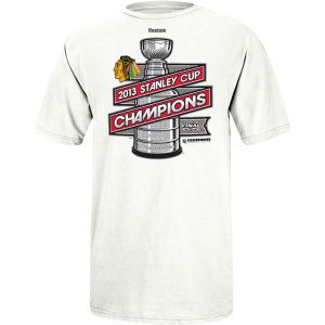 Chicago Blackhawks Reebok NHL 2013 SC13 Silver Shine T Shirt