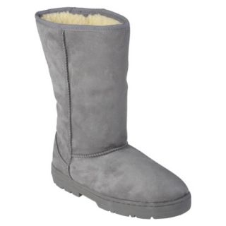 Womens Journee Collection Faux Suede Lug Sole Boot   Gray (6)