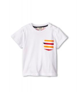 Armani Junior Stripe T Shirt With Back Detail Boys Short Sleeve Pullover (Metallic)
