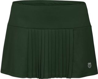 Womens K Swiss Accomplish Pleated Skirt   Pasture Green Athletic Apparel