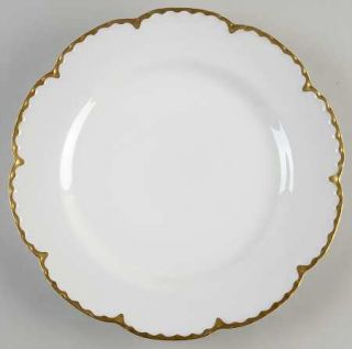 Haviland H312 Dinner Plate, Fine China Dinnerware   H&Co, Blank 2/13, Heavy Gold
