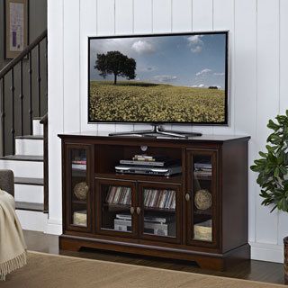52 In. Rustic Brown Highboy Style Wood Tv Stand