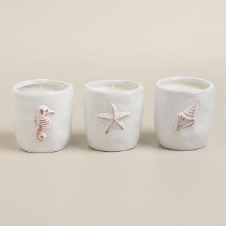 Nautical Citronella Ceramic Candles, Set of 3   World Market