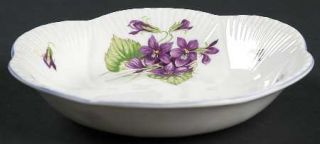 Shelley Violets (Dainty) Coupe Cereal Bowl, Fine China Dinnerware   Dainty Shape
