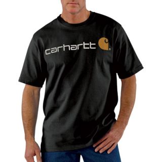 Carhartt Short Sleeve Logo T Shirt   Black, XL, Model# K195