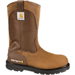 Carhartt Waterproof Steel Toe Wellington Boot   Brown, Size 9 1/2 Wide, Model