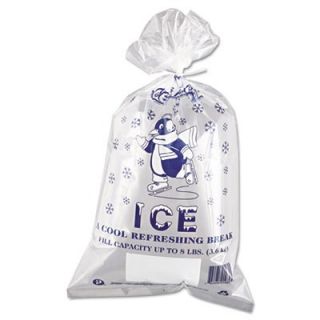 Inteplast Group Ice Bg 8 Lb Penguin Logo w/ Twist Ties 1000