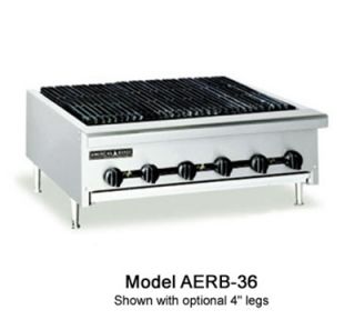 American Range 12 in Countertop Charbroiler w/ Cast Iron Grates, Radiant, 30,000 BTU, NG