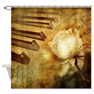  Classic Piano Melody Shower Curtain  Use code FREECART at Checkout