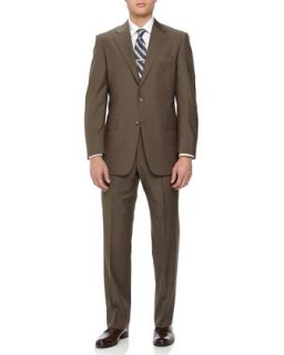 Two Piece Wool Suit, Brown