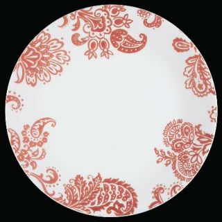 Corning Red Paisley Dinner Plate, Fine China Dinnerware   Impressions,Red Paisle