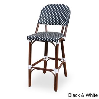 Paris Indoor/ Outdoor Bamboo Finished Bar Chair (Cream/ chocolate, black/ whiteMaterials Powder Coated Aluminum, Resin Wicker (HD Polyethylene)Finish Bamboo finishWeather resistantUV protection3 year residential and 1 year commercial manufacturers warra