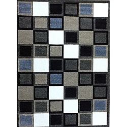 Modern Deco Fume Squares Rug (39 X 51)