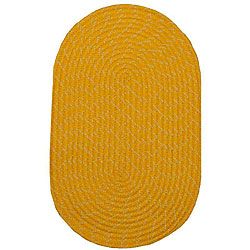 Indoor/ Outdoor Colorful Yellow Braided Rug (8 X 11)